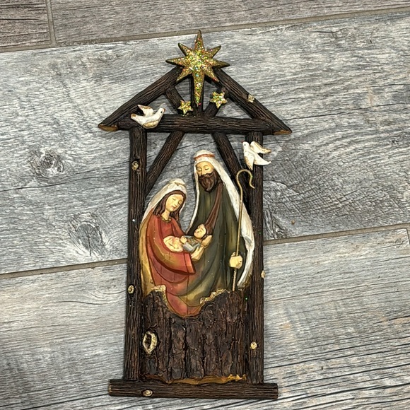 Christmas Nativity stable wall hanging - Picture 4 of 12